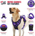 Tuff Pupper No Pull Easy Walk Dog Harness | Heavy Duty Pet Vest with Front & Back Leash Clips, Purple, Small