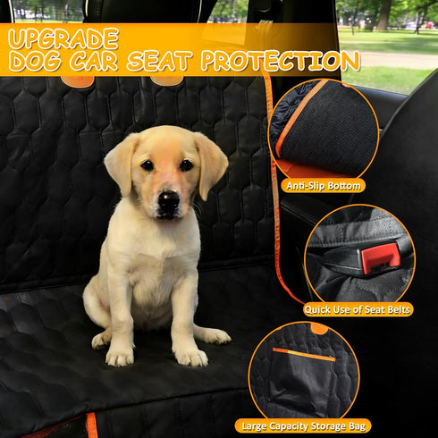 Hammock, Falafa Dog Car Seat Cover for Back Seat, Waterproof Non-Slip Car Seat Cover for Dogs Pets, Car Back Seat