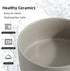 Non-Slip Ceramics Dog Bowl, Small and Medium Dog Feeding Bowl, 6in Grey Dog Food and Water Dish Protect Cervical Spine