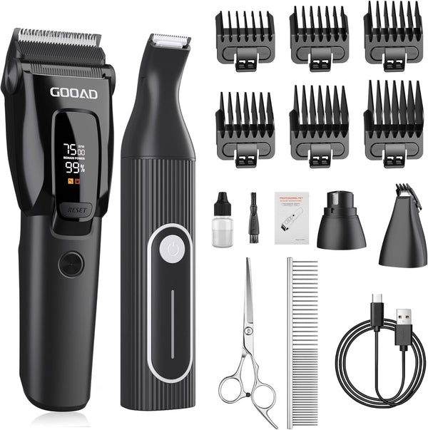 Dog Clippers for Grooming Heavy Thick Hair & Coats, 7500rpm Low Noise