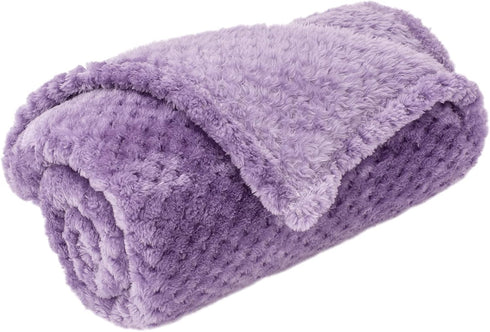 Dog Blanket or Cat Blanket, Warm Soft Fuzzy Blankets for Puppy, Small, Medium, Large Dogs or Kittens (M/32" x 40", Iris)