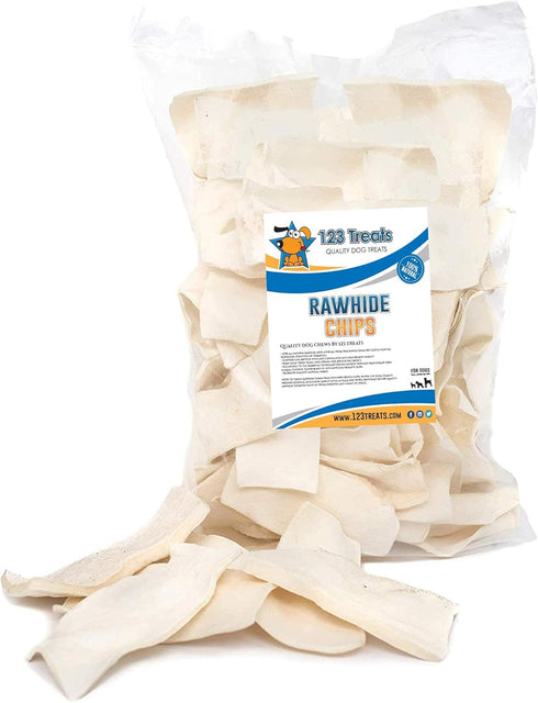 Rawhide Chips, Premium Chews, Natural Grass Fed Livestock, 3 Lbs, Improve Oral Health