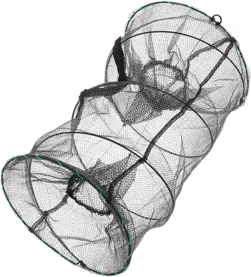 OUNONA Collapsible Fishing Bait Trap Net, Spring Cage Minnow and Crawfish Fish