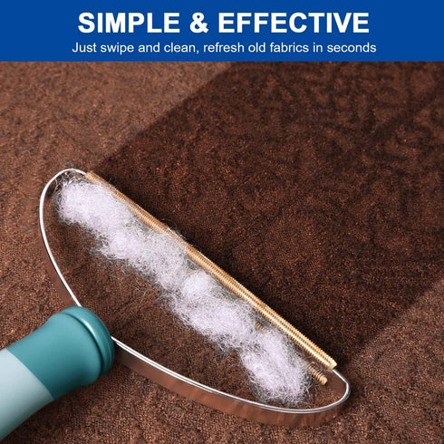 Dog Cat Hair Remover for Deep Cleaning - Portable Carpet Scraper Rake, Fuzz Hairball Shaver Brush for Furniture