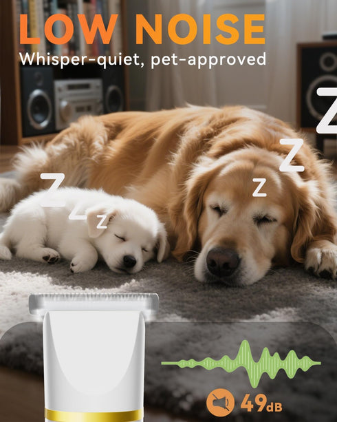 Trimmer, unibono Dog Grooming Kit with Paw All-in-One Low Noise Electric Rechargeable Small Quiet Pet Clippers Foot Dog