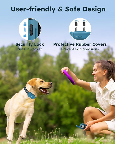 Jugbow Dog Shock Collar for 2 Dogs, 4200FT Training Collar with Remote, IPX8 Waterproof Rechargeable Collars for Large