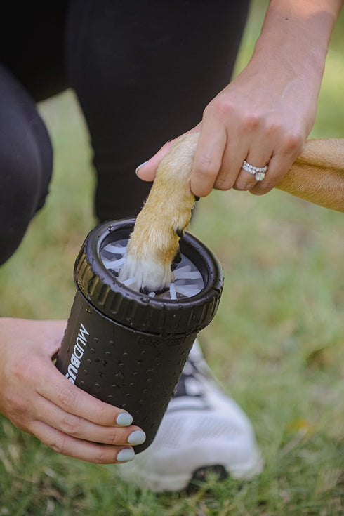 Dexas MudBuster Portable Dog Paw Cleaner, Medium Matte Black Special Edition for Dogs