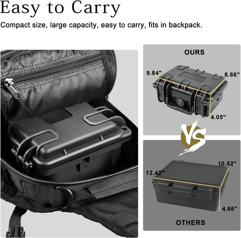 FUNANASUN 192 Round Ammo Storage Box, Waterproof 9mm Ammo Case, Locking Storage Case for Range Day and Outdoor Adventure