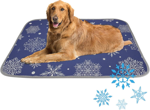 Generic Cool Mat for Dogs Ice Silk Dog Cool Mat Snowflakes Car Dog