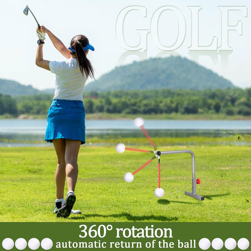 Poen Golf Swing Trainer - 1 Set Training Iron Practice Swing Groover with 3 Height Indoor Golf Simulator Accessories