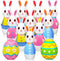 Shappy 12 Pcs 28 Inch Giant Inflatable Easter Bunny Bowling Set with