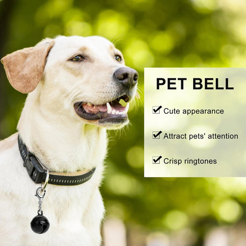 Pet Bells for Cat Dog - 10 PCS Round Bells for Collar with Loud Crisp Sound, Multicolor Pet Pendant Accessories