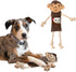 SPOT Dura-Fused Leather Jungle Animals Dog Toy with Squeakers and Rope Limbs, 14in, Assorted Styles
