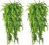 (2 Pack) PINVNBY Reptile Plants Hanging Fake Vines Boston Climbing Terrarium Plant with Suction Cup for Bearded Dragons