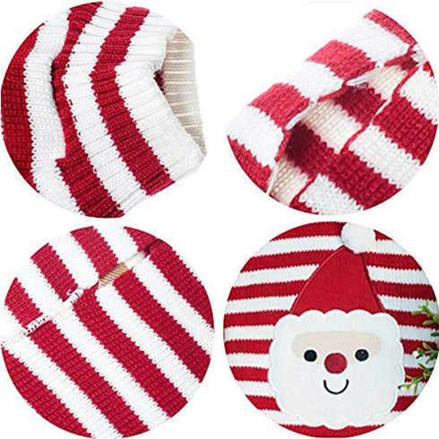 Cat Sweater Christmas Santa Claus Winter Knitwear for Pet Cat, Warm Clothes X-Small