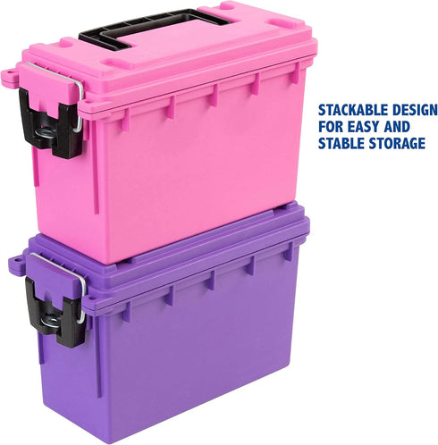 Sheffield 12631 Ammo Storage Box, Protects Hunting Gear, Survival Supplies, Water and Dust Resistant, Stackable, Made