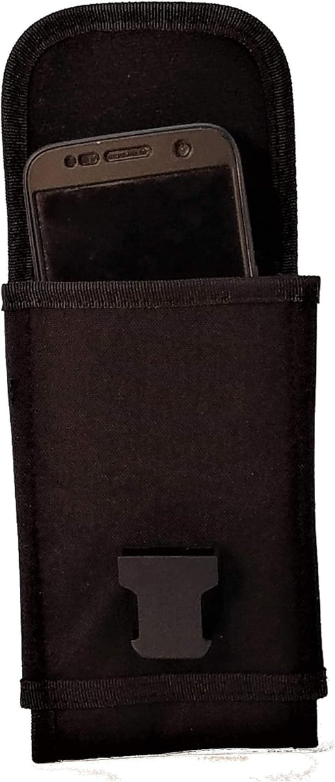 XL Smartphone StrapPack with Clip Front Flap (Black) - Backpack Shoulder Strap Attachment