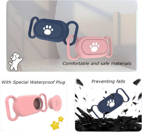 5 Pack Dog Collar Holder for Samsung Galaxy Smarttag 2, Waterproof Silicone Tracker Case Holder for Pets
