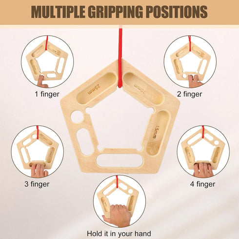 ZEMBSOYA Rock Climbing Training Board, Portable Fingerboards with Ropes, Professional Climbing Boards for Pull-up Grip