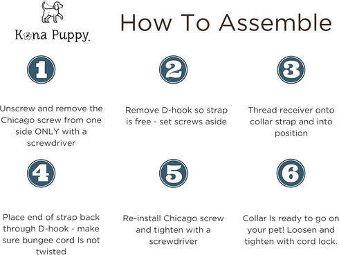 Waterproof E-Collar Replacement Strap for Invisible Fence, Easy On Bungee Dog Collar