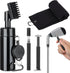 Golf Club Cleaner Brush - Groove Cleaning Tool with Towel and Retractable Lock Clip for Golf Bag