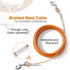Tie Out Cable for Dogs, 20/50/30/100FT Heavy Duty Chew Proof Leads for Large Dogs Up to 250lbs