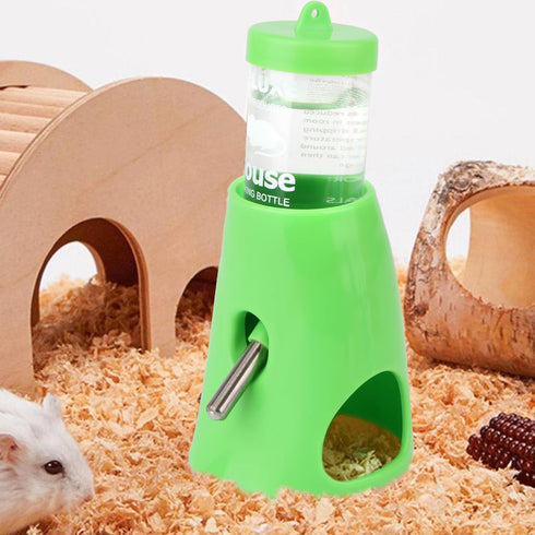 Hypeety Hamster Cage Drinking Water Bottle for Parrots, Mice, Rats, Gerbils, 1Pcs 80ml (Green)