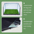 High Walls Dog Pee Pad Holder with Artificial Grass-Foldable Indoor Dog Potty Tray,Waterproof Pee Pad Holder for Small
