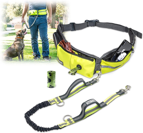 TAKSIN The Ultimate Hands-Free Dog Leash System for Walking, Running, Hiking, Training, Reflective Bungee Leash, Treat
