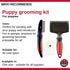 Mikki 3pcs Puppy Dog Grooming Kit - Slicker Brush, Comb, and Flea Comb, Gentle Starter Set