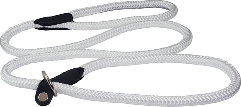 Dogs My Love Nylon Rope Slip Dog Lead, British Style, 4ft Long, Large: 0.4" (10mm), White