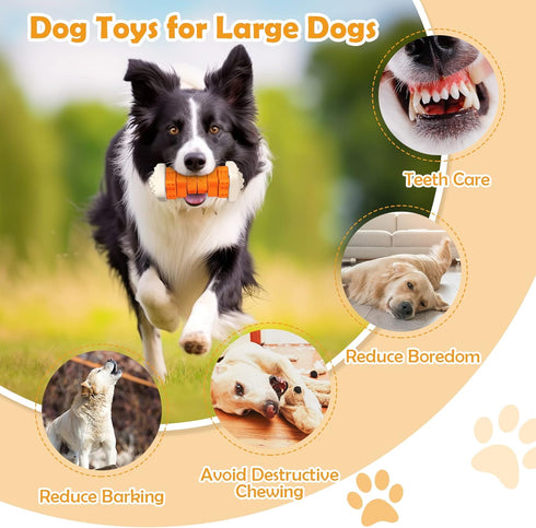Tough Dog Toys for Aggressive Chewers, Indestructible Dog Puzzle Toys, Interactive Chew Toys for All Sizes