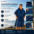 Maloo Nalu Changing Poncho Hooded Surf & Swim Towel Poncho for Adults & Kids, Quick-Dry, Ultra-Soft, Made from Recycled