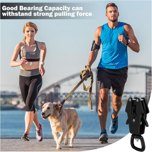 Reginary 2 Pcs Frog Clip Dog Leash Clip - 360 Degree Swivel Heavy Duty Quick Release Metal Buckle