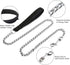 Chain Leash Metal Dog Leash, Chrome Plated with Soft Padded Handle for Small Dogs (S, Black Handle)