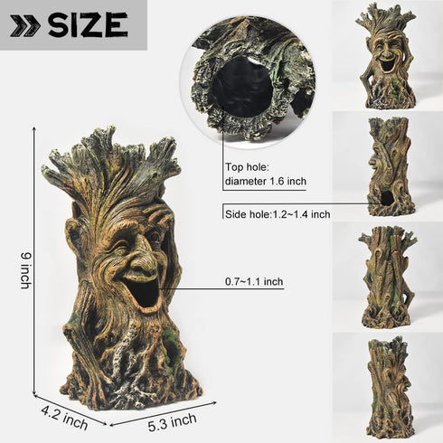 Fish Tank Accessories-Hollow Tree Trunk Aquarium Decorations Disney Aquarium Decorations for Betta Hideout Caves Large Aquarium Décor Thematic Ornaments