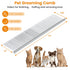 PETTOM Pet Steel Grooming Tool - Poodle Finishing Butter Comb, 7.5-inch L Silver Dog Comb with Rounded Ends