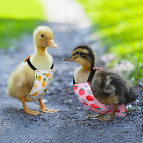6 DoubleFill Pcs Chicken Diapers for Indoor Chickens Reusable Washable Duck Diapers with Bowtie Adjustable Ducklings