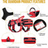 OneTigris Service Dog Vest Harness, Red, Large, Molle Backpack with Pouches for Medium & Large Dogs