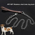 Heavy Duty Dog Chain Leash 4FT/6FT, Chew Proof Stainless Steel Link Leash for Large Medium Dogs, Adjustable Long/Short