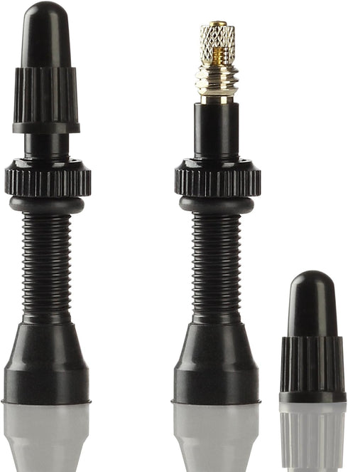 Tubeless Presta Valve Stem Kit for Bikes. Presta Valve Stems, Cores and Removal Tool. by RocRide