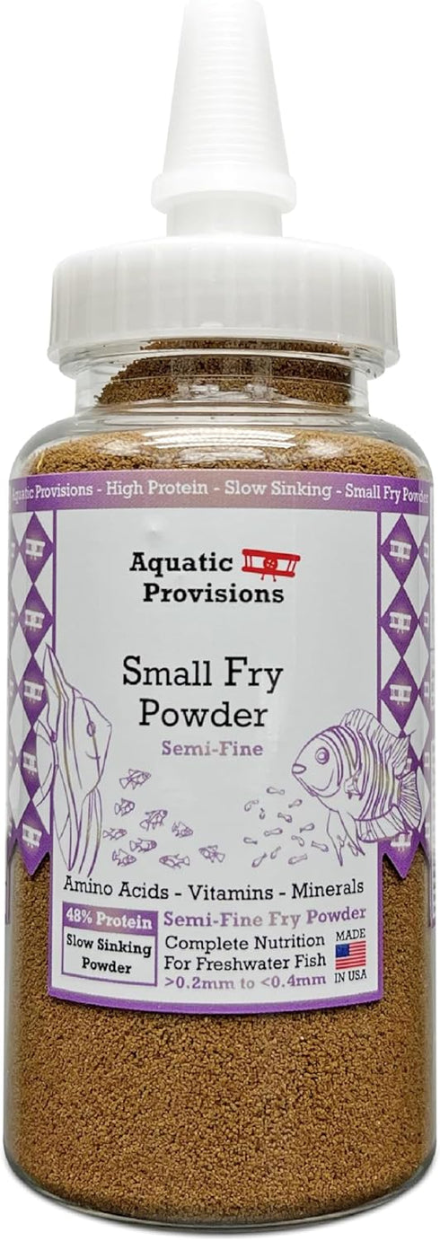 Small Fry Fish Food Powder 3.17 oz for Breeding and Raising Newborn and Juvenile Freshwater Aquarium Species