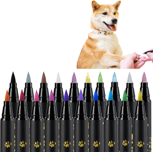 OLINGYOU Dog Nail Polish Dog Nail Polish Pens Quick Dry-20 Colors, Pet Nail