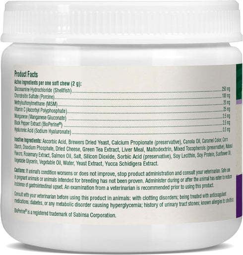 (90 Petnc Hip & Joint Health Supplement for Dogs Chews), Glucosamine Chondroitin MSM Dog Chews with Hyaluronic Acid