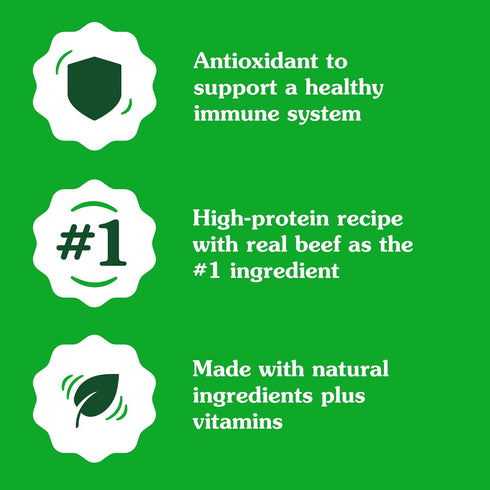 B1, 10 Count Greenies Smart Topper High Protein Wet Mix-in for Dogs, Beef, Peas & Carrots Recipe in Vitabroth Broth