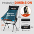 440LBS Backpacking Overmont Portable High-Back Camping Chair - Support Oversized Lightweight Folding Chair for Adults
