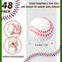 48 Pack 2. 75 Inch Silipull Baseball Stress Ball Mini Squeeze Foam Baseball Practice Training Soft, Relaxable Ball