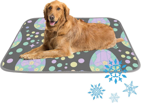 imiBBWQu Cooling Pad Muticolored Easter Eggs Coliing Mat Washable Cat Cooling Pad Dogbed