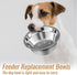 Nuanchu 15 Pcs Pets Bowl Bulk - Stainless Steel Dog and Cat Bowls, Metal Small Puppy Raised Food Dish (15 oz)