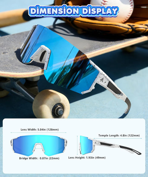 UV400 6-14 KALIYADI Kids-Sunglasses Toddler-Sunglasses Boys-Girls Youth-Sport-Sun-Glasses: Baseball Running Protection